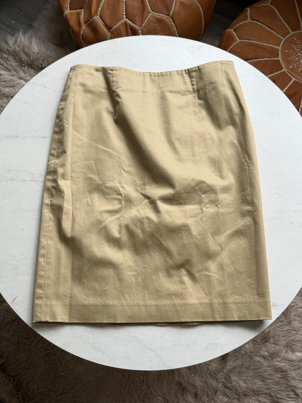 Relativity Women’s Khaki Pencil Skirt Size 8 Stretch Cotton Career Lined